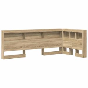 vidaXL Storage Headboard with Shelf Sonoma Oak 90 cm Engineered Wood