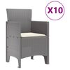 vidaXL Garden Dining Set with Cushion 11 pcs Light grey and Cream