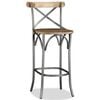 vidaXL Bar Stool | Mango Wood Brown, Steel Grey
