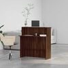 vidaXL Reception Desk Brown Oak 100x50x103.5 cm Engineered Wood