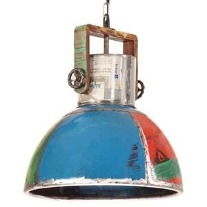 vidaXL Industrial Hanging Lamp 25 W Multicolour Round 40 cm E27