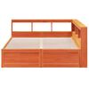 vidaXL Bookcase Bed without Mattress Wax Brown 140x200cm Solid Wood Pine