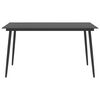 vidaXL Garden Dining Table Black 150x90x74 cm Steel and Glass