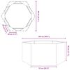 vidaXL Garden Planter Hexagon 104x90x45 cm Galvanized Steel