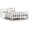 vidaXL Bed Frame without Mattress White 150x200 cm King Size Solid Wood Pine