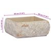 vidaXL Sink Cream 30x30x13 cm Marble