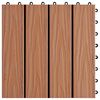 vidaXL Decking Tile 3D Design 11 pcs Light Brown 30 x 30 cm WPC