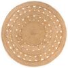 vidaXL Area Rug | Natural jute tone | Braided jute | Large round rug | Area Rug