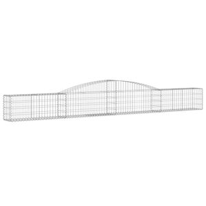 vidaXL Arched Gabion Basket 400x30x40/60 cm Galvanised Iron
