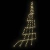 vidaXL LED Christmas Tree with Ground Spikes Warm White 300 cm Metal