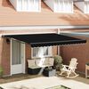 vidaXL Retractable Awning Black 400 x 300 cm Polyester and Metal