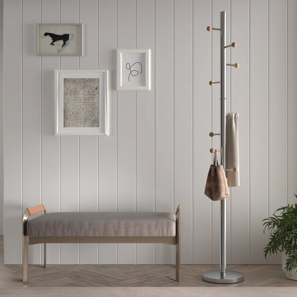 Rousseau Coat Rack Argan Metal Silver
