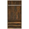 vidaXL Wardrobe Smoked Oak 100x50x200 cm Engineered Wood