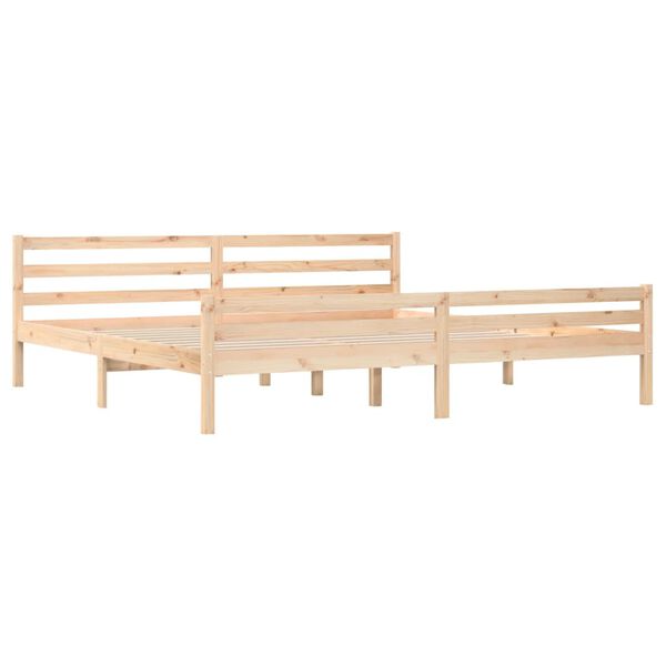 vidaXL Bed Frame without Mattress Solid Wood 200x200 cm