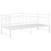 vidaXL Pull-out Sofa Bed Frame without Mattress White Metal 90x200 cm