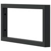 vidaXL Shelf Brackets for Washbasin 2 pcs Black Rectangular Steel