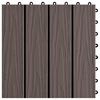 vidaXL Decking Tile 3D Design 11 pcs Dark Brown 30 x 30 cm WPC