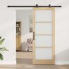 vidaXL Sliding Door ORKDAL Natural and Black 83 x 211 cm