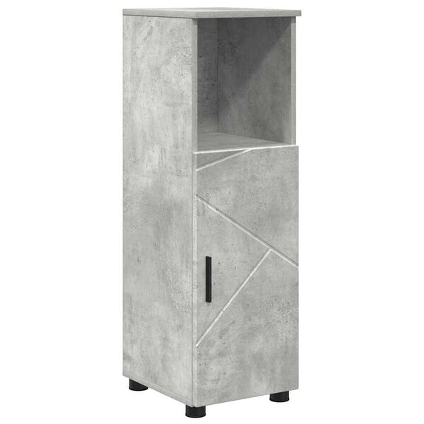 vidaXL Bathroom Cabinet with Storage Concrete Grey 30 x 35 x 95 cm