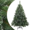 vidaXL Artificial Hinged Christmas Tree Snow Flocked Green 120 cm