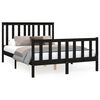 vidaXL Bed Frame without Mattress Black 120x200 cm Solid Wood Pine