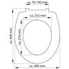 SCH&Uuml;TTE Duroplast Toilet Seat with Soft-Close SLIM ANTHRAZIT Anthracite