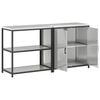 vidaXL Kitchen Storage Set with Shelf 2 pcs Silver Galvanised Steel