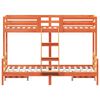vidaXL Bunk Bed without Mattress 80x200/120x200 cm Wax Brown Solid Wood