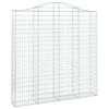 vidaXL Arched Gabion Basket 200x30x200/220 cm Galvanised Iron