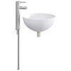 vidaXL Bathroom Sink with Faucet and Drain Chrome