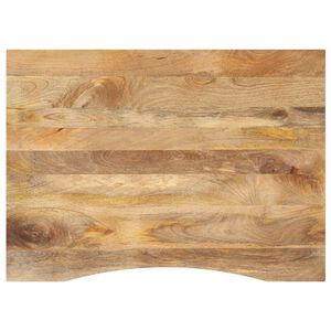 vidaXL Desk Top with Curve 110x80x2,5 cm Solid Wood Rough Mango