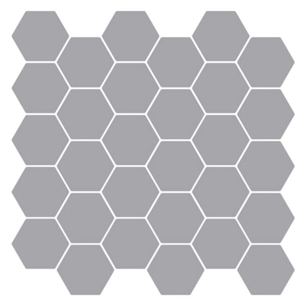 vidaXL Hexagon Tile 10 pcs Grey 30 x 30 cm Polyurethane and PET