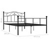vidaXL Bed Frame without Mattress Black Metal 160x200 cm