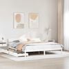 vidaXL Bed Frame without Mattress White 200x200 cm Solid Wood Pine