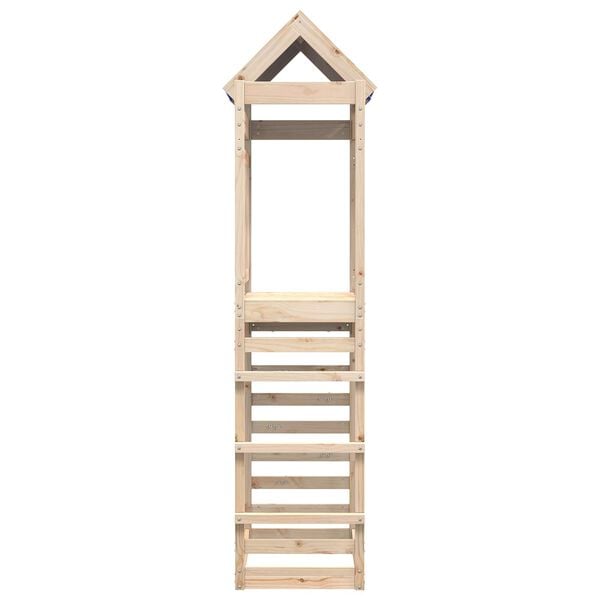 vidaXL Play Tower Brown 85 x 52.5 x 239 cm Solid Pine Wood