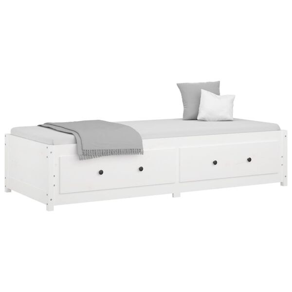 vidaXL Day Bed without Mattress White 90x200 cm Solid Wood Pine
