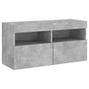 vidaXL 5 Piece TV Wall Units with LED Concrete Grey Engineered Wood