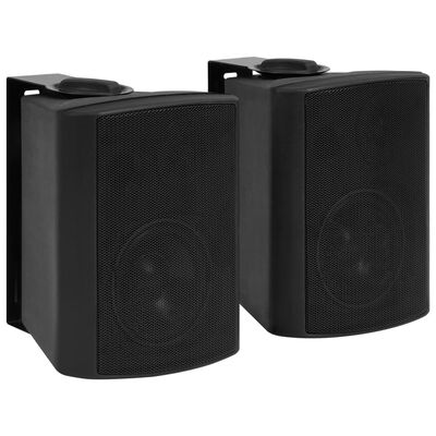 vidaXL Wall-mounted Stereo Speakers 2 pcs Black Indoor Outdoor 80 W