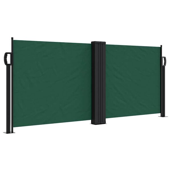 vidaXL Retractable Side Awning Dark Green 100x600 cm