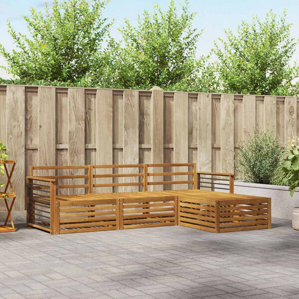 vidaXL Outdoor Sofa Set 4 pcs Natural