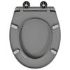vidaXL Toilet Seat Grey 44.8 x 37.3 x 4.2 cm Duroplast