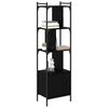 vidaXL Bookcase Black Oak 44.5 x 30 x 154.5 cm Engineered Wood