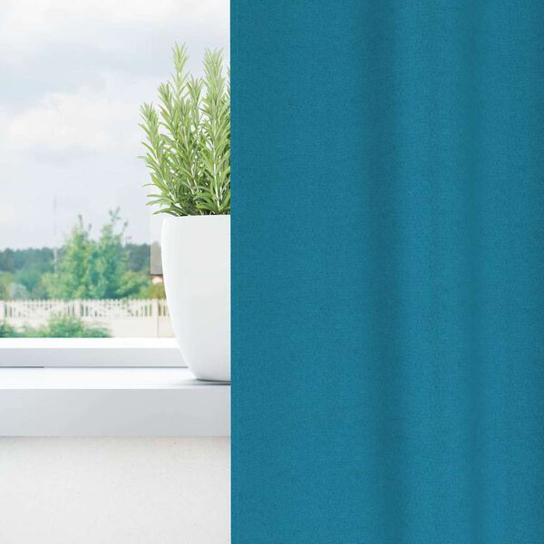 vidaXL Blackout Curtains with Rings 2 pcs Turquoise 245 x 140 cm