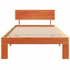 vidaXL Bed Frame with Headboard Wax Brown 80 x 200 cm Solid Pine Wood