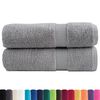 vidaXL Premium Bath Towels "SOLUND" 2 pcs Grey 100x150 cm 600 gsm