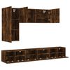 vidaXL 5 Piece TV Wall Cabinets Smoked Oak Engineered Wood