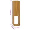 vidaXL Wall-mounted Bathroom Cabinet 25x25x100 cm Solid Wood Teak