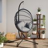 vidaXL Hanging Egg Chair Stand without Basket Black Steel