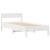 vidaXL Bed Frame without Mattress White 90x190 cm Single Solid Wood Pine