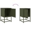 vidaXL Bedside Cabinets 2 pcs Olive Green 36x39x60.5 cm Steel